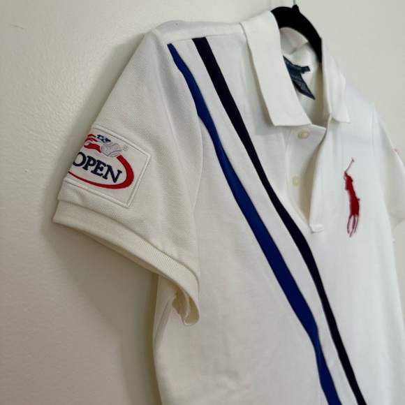 Ralph Lauren Big Pony White Tennis Polo Shirt Size L Women's - Picture 5 of 8